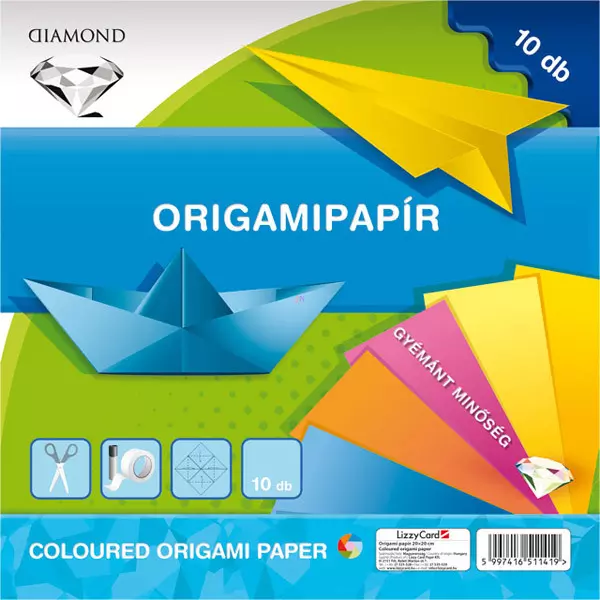 Origamipapír - 20x20 cm - 10 db