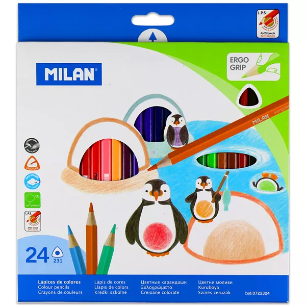 Milan színes ceruza - háromszögletű - 24 db