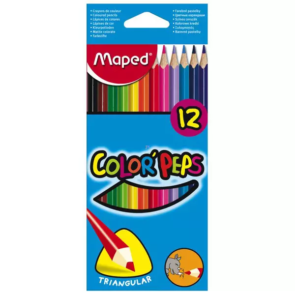 Maped: Set de 12 creioane colorate triunghiulare