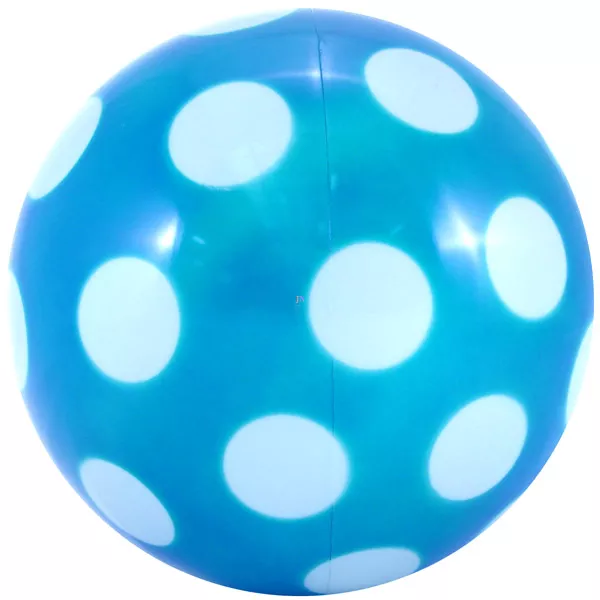 Kék, pöttyös gumilabda - 11 cm