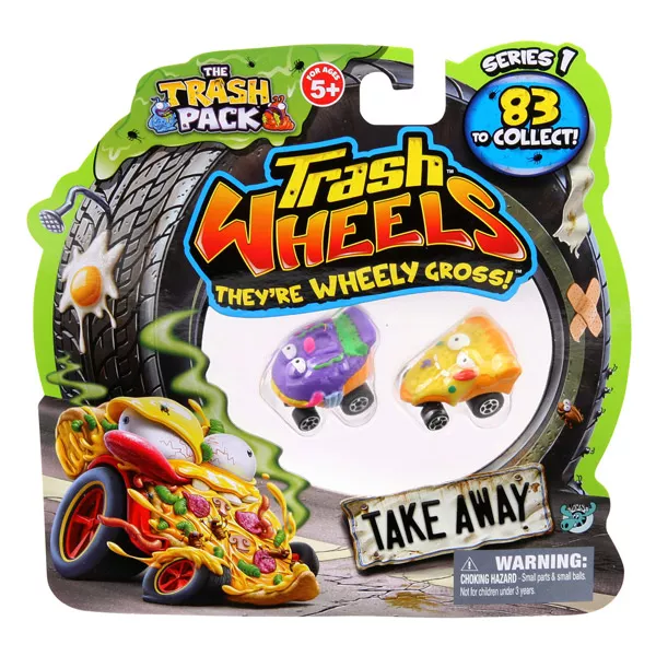 Trash Pack: Trash Wheels járgányok - 2 db-os - Take Away
