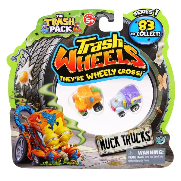 Trash Pack: Trash Wheels járgányok - 2 db-os - Muck Trucks