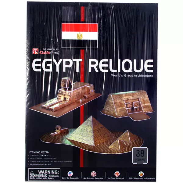 Egyiptomi relikviák 3D puzzle - 38 db-os