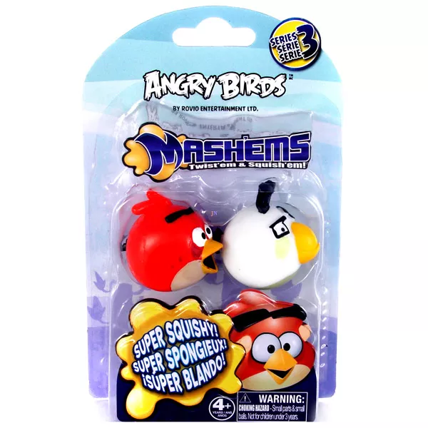 Angry Birds: Mashems piros madár és fehér madár kis gumilabda