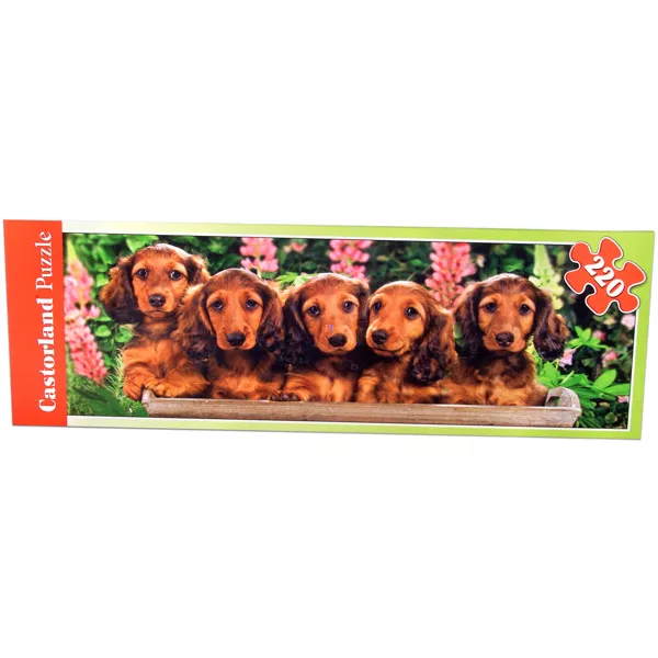 Barna kutyakölykök 220 db-os miniatűr puzzle