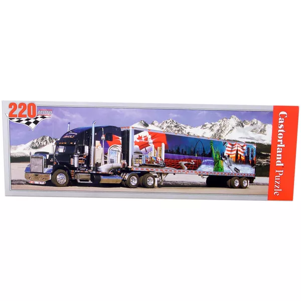 Fekete kamion 220 db-os miniatűr puzzle