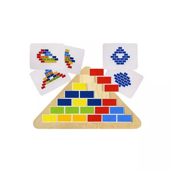 Színes háromszög 20 db-os logikai puzzle