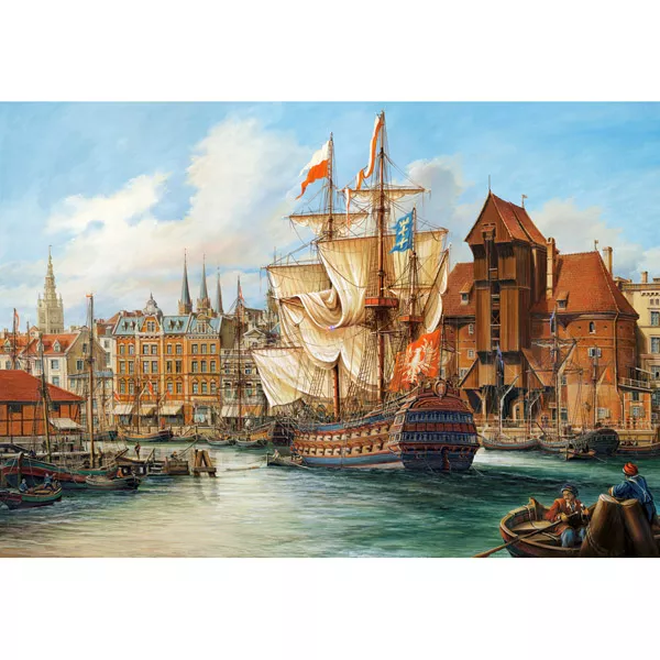 Hajó a Gdansk-i öreg kikötőben 1000 db-os puzzle