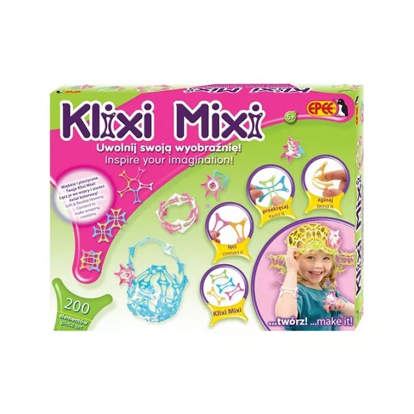 Klixi Mixi 200 db-os műanyag építőjáték
