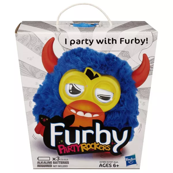 Furby Party Rockers interaktív sötétkék plüssfigura