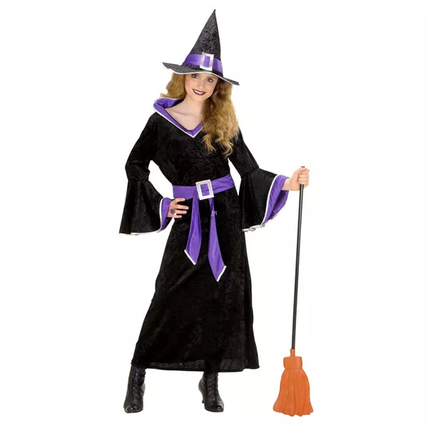Costum Vrăjitoare negru-violet - mărime 128 cm