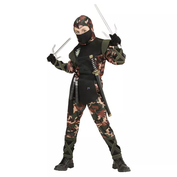 Terepszínű ninja jelmez - 128 cm-es méret