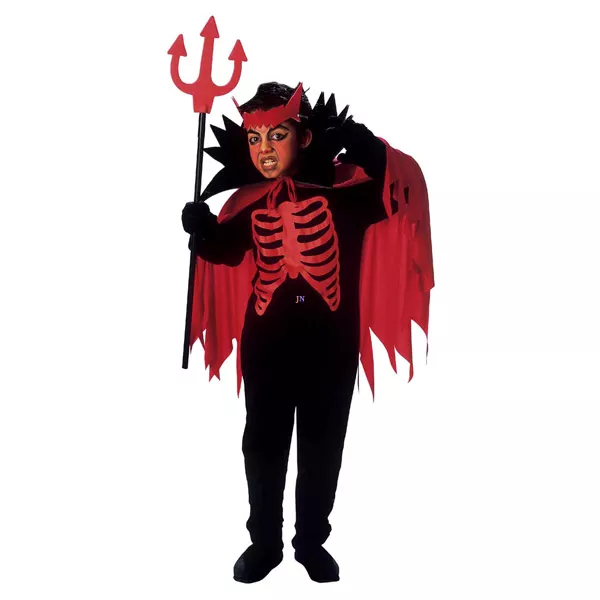 Vörös-fekete ördög jelmez - 140 cm-es méret