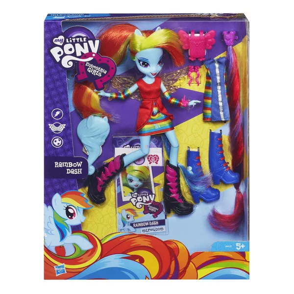 Én kicsi pónim: Equestria Girls babák - Rainbow Dash kiegészítőkkel