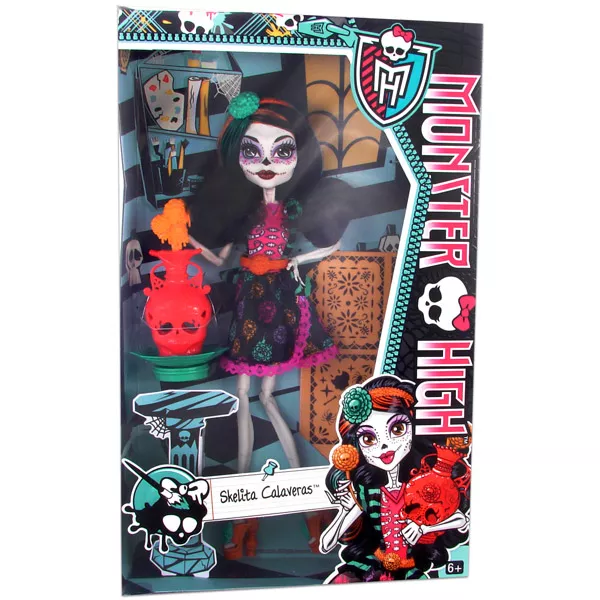 Monster High: Művész tanonc babák - Skelita Calaveras