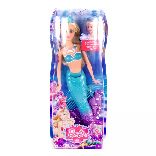 Barbie: Gyöngyhercegnő fésülhető babák - világoskék sellő