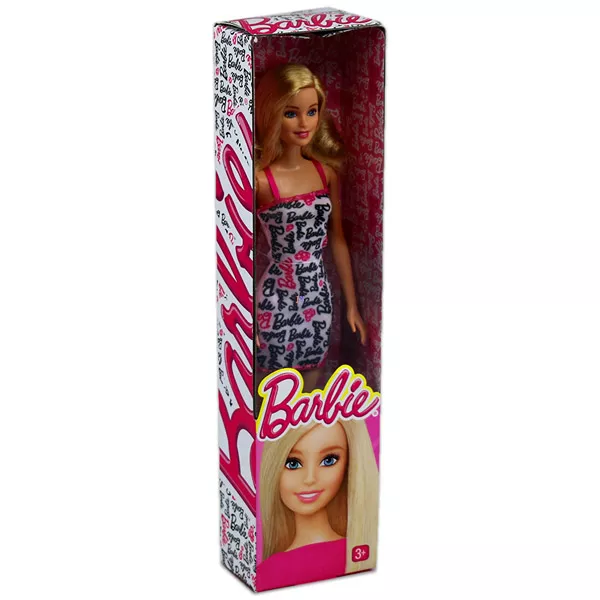 Barbie: Divatos Barbie feliratos fehér ruhában