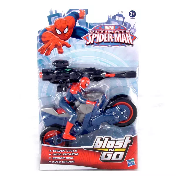 Pókember: Spider Cycle fegyveres motor Pókember figurával