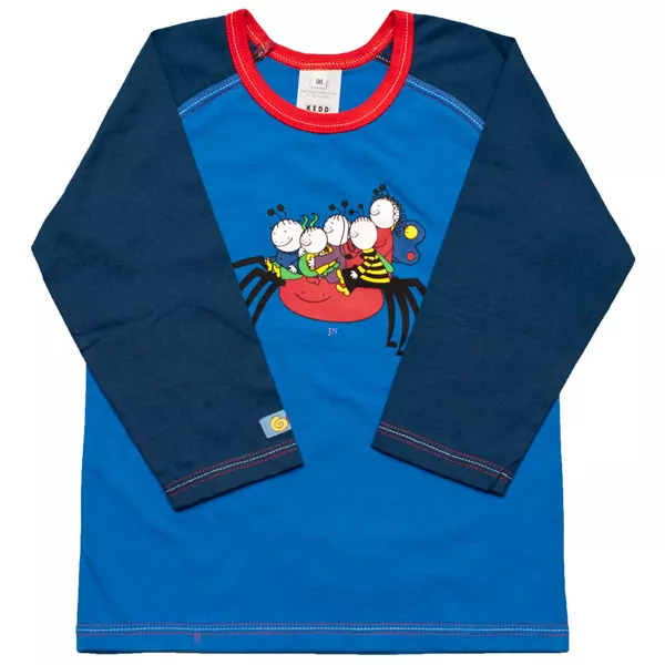 Bogyó és Babóca - Barlangi pók kék hosszú ujjú fiú póló - 86-os méret