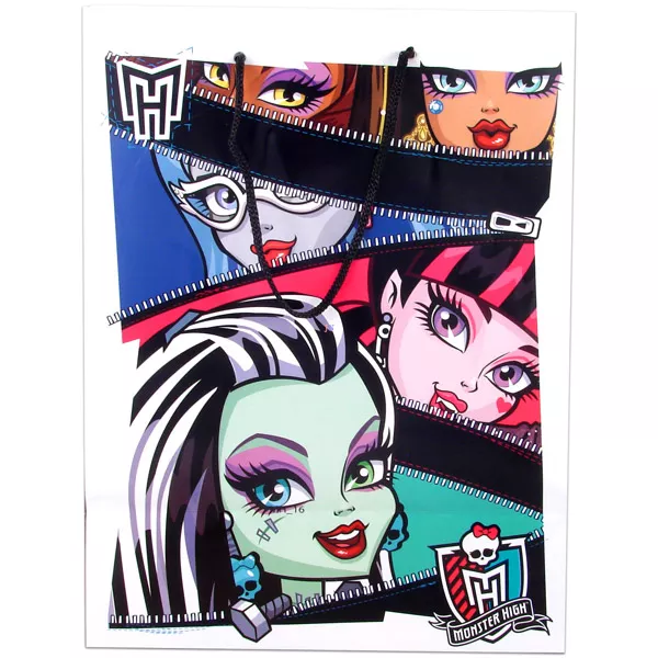 Monster High: Fehér közepes ajándékzacskó