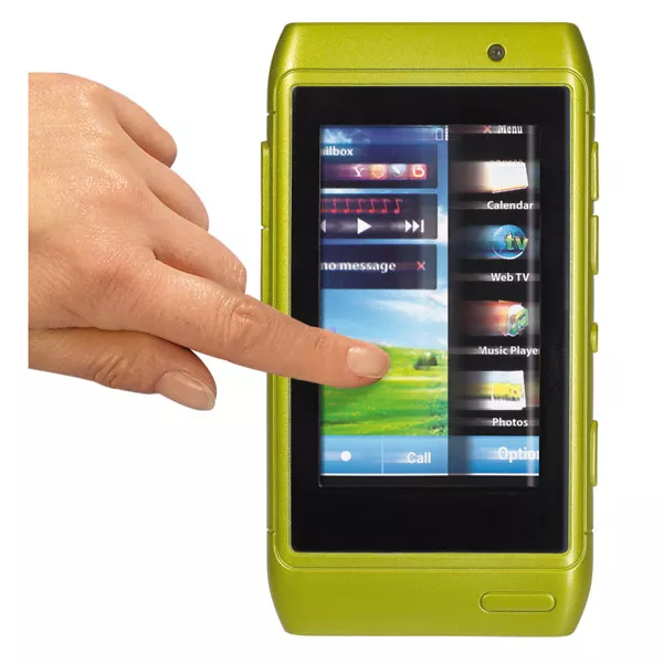 Érintőkijelzős mobiltelefon - zöld