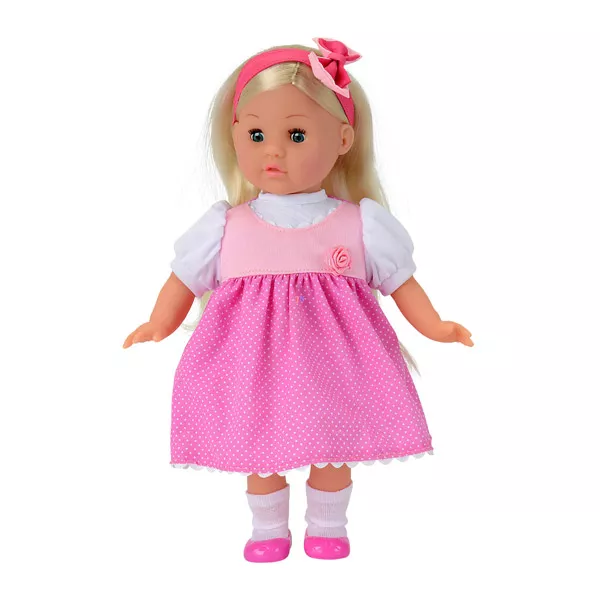 Éneklő Julia baba színes ruhában - 32 cm, többféle