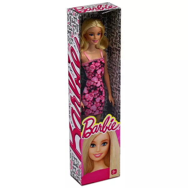 Barbie: Divatos Barbie szívecskés ruhában - CSOMAGOLÁSSÉRÜLT