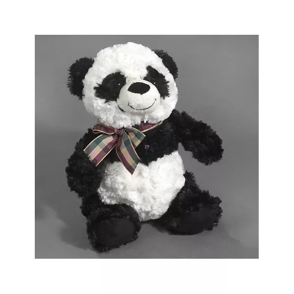 Panda kockás sállal 23 cm-es plüssfigura