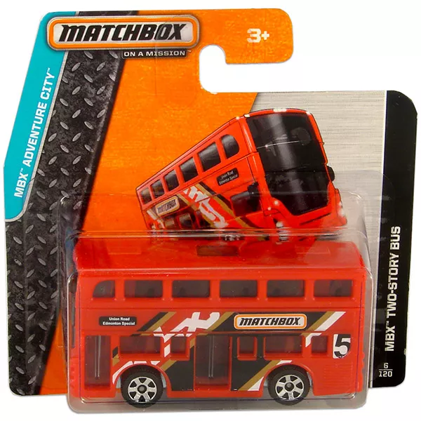 Matchbox - MBX Adventure City: MBX Two-Story Bus autóbusz