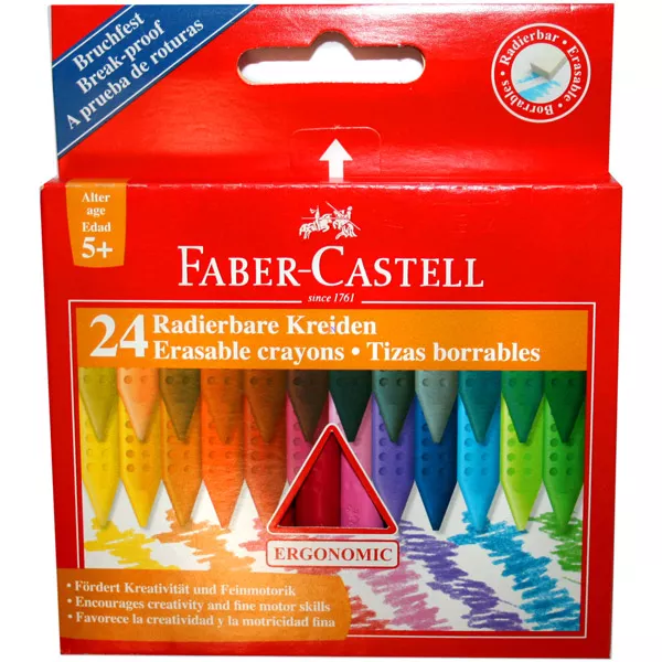 Faber-Castell 24 db-os radírozható zsírkréta készlet