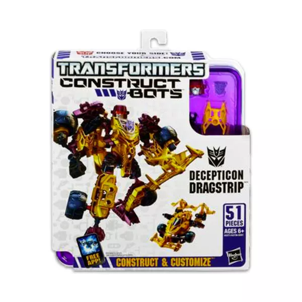 Transformers Construct Bots: Decepticon Dragstrip összeszerelhető robot