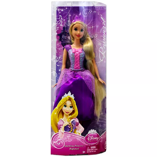 Disney csillogó hercegnők: 30 cm-es Aranyhaj baba