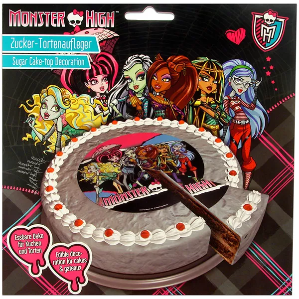 Monster High: Ehető tortadíszítő cukormatrica