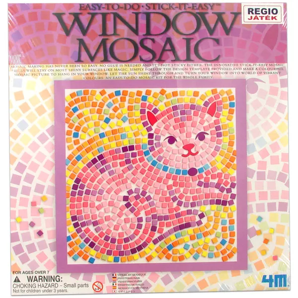 Ablakra ragasztható cica mozaikkép készítő