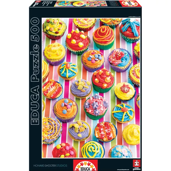 Színes sütemények 500 db-os puzzle