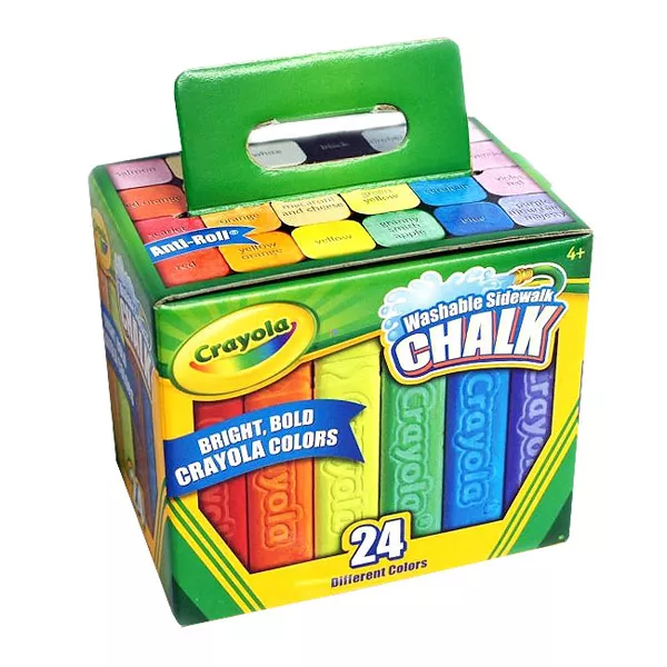 Crayola: Lemosható aszfaltkréta 24 db-os készlet dobozban