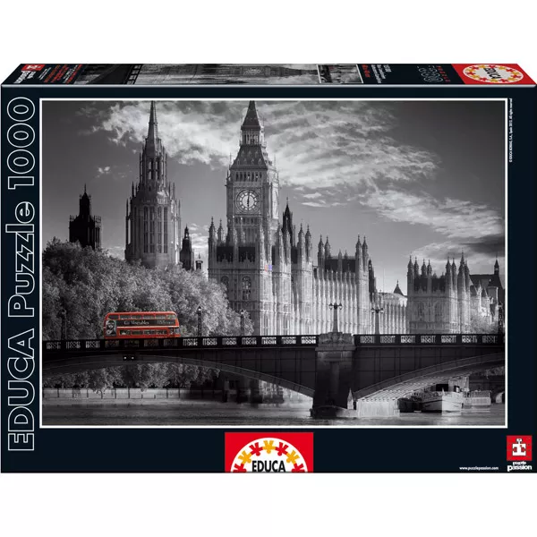 Busz a londoni Parlamentnél 1000 db-os puzzle