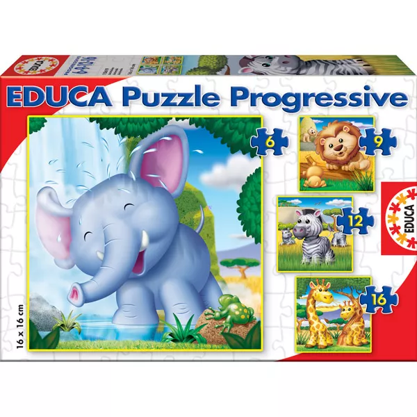 Vadállatok 6-9-12-16 db-os puzzle