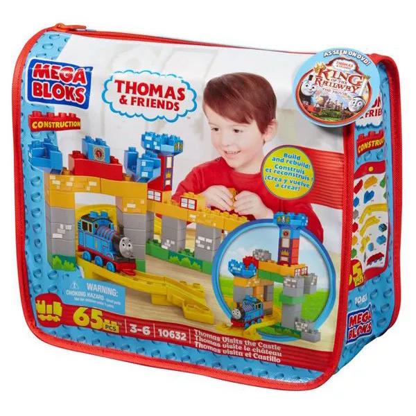 Thomas: Mega Bloks 65 db építőkocka táskában