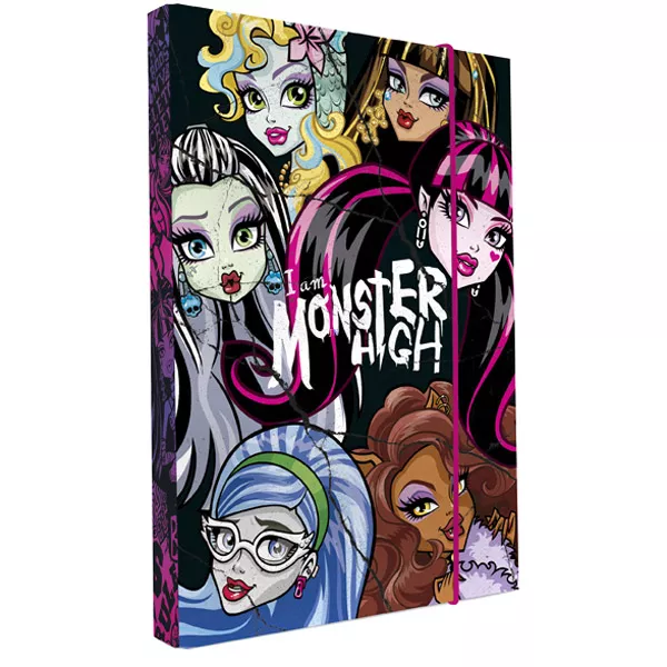 Monster High: Szörnysuli A4-es gumis irattartó doboz