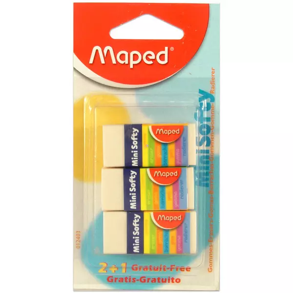 MAPED: Mini Softy puha radír 3 db-os készlet