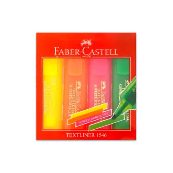 Faber-Castell: Set text marker fluorescente - 4 buc