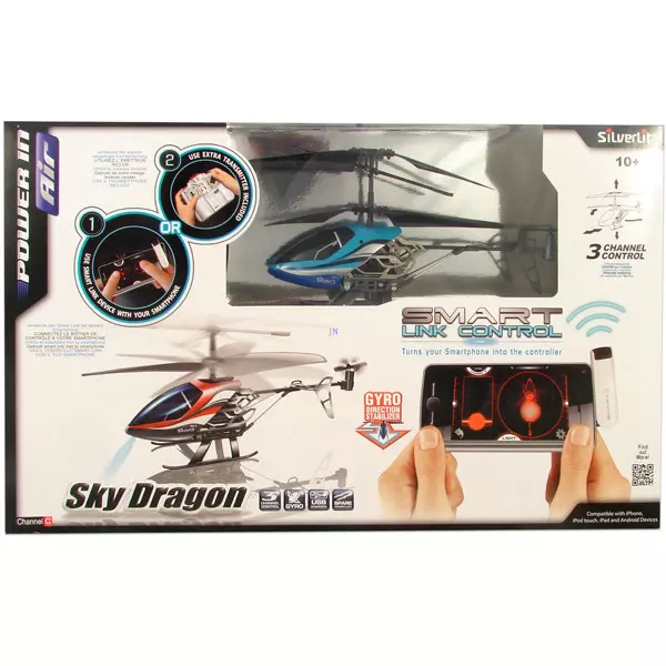 Sky Dragon Smart Link helikopter távirányítóval - kék