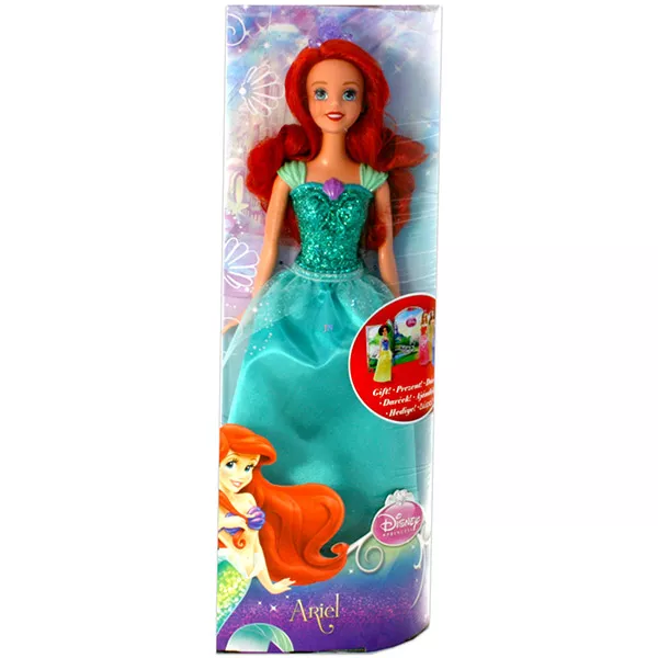 Disney csillogó hercegnők: 30 cm-es Ariel baba díszlettel