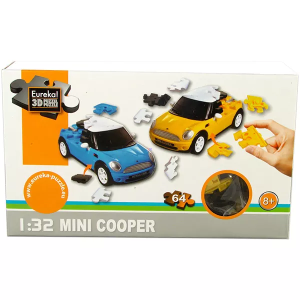 Eureka 64 darabos Mini Cooper 3D puzzle - sárga