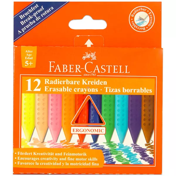 Faber-Castell: Set pastele care pot fi şterse cu radieră - 12 buc.
