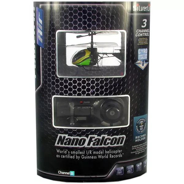 Nano Falcon elicopter în miniatură cu telecomandă - verde-galben