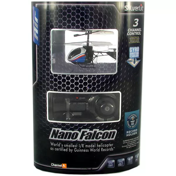 Nano Falcon elicopter în miniatură cu telecomandă - albastru-alb