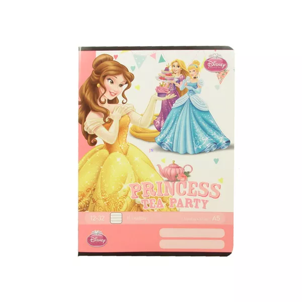 Disney hercegnők: A5-ös vonalas 3. osztályos füzet - Tea Party 12-32