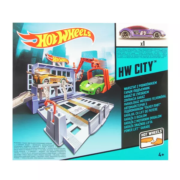 Hot Wheels City: közepes játékszett - Parkolóház motoros felvonóval